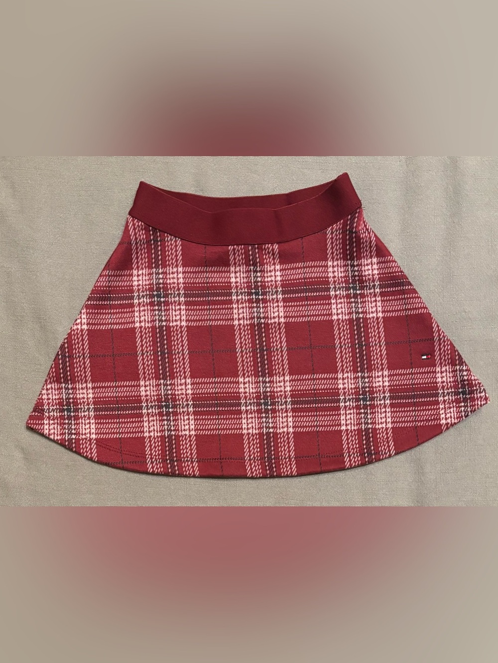 Tommy Hilfiger Red Plaid Girls A-Line Skirt